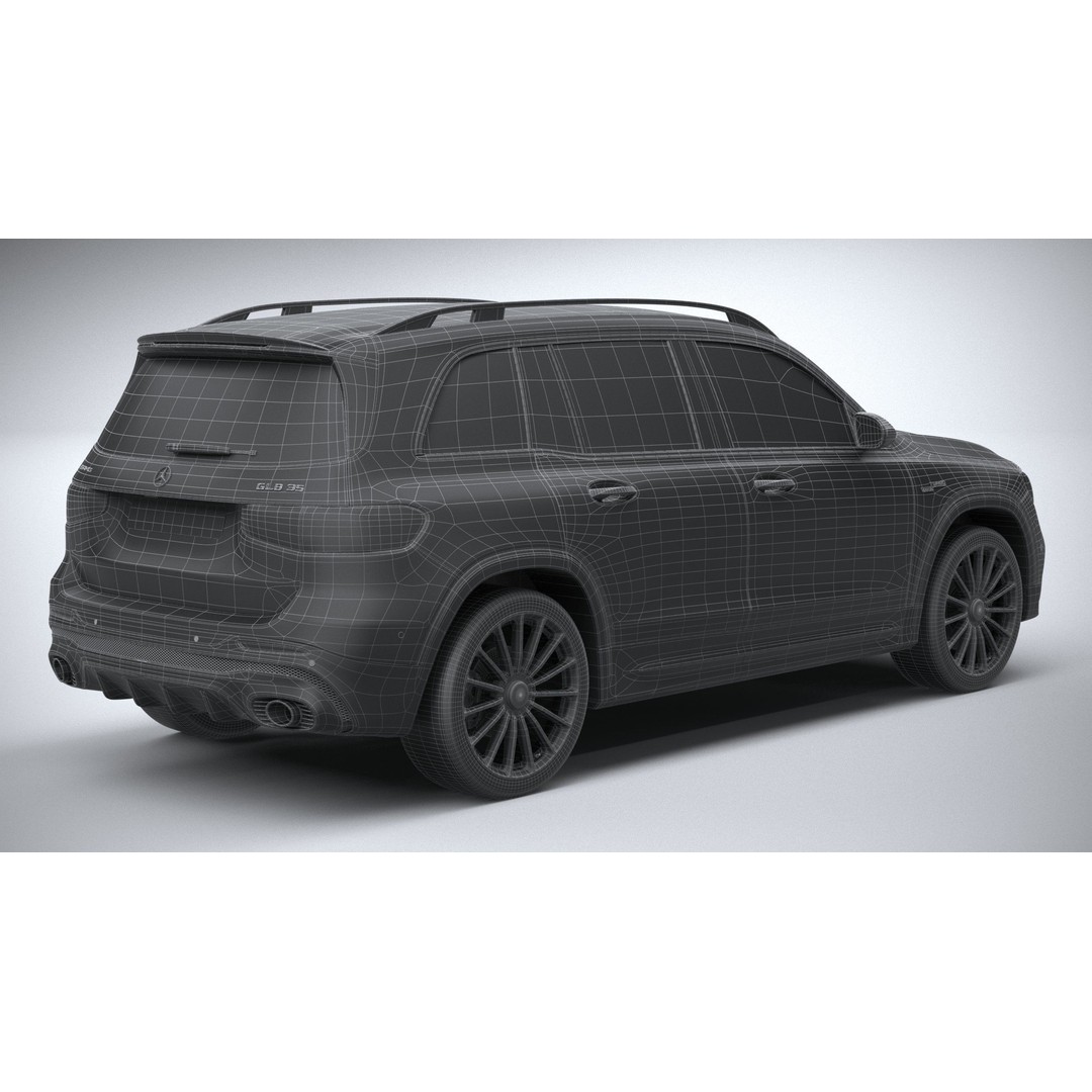 Mercedes-Benz GLB35 AMG 2024 3D Model – High Poly Car Asset, FBX, OBJ