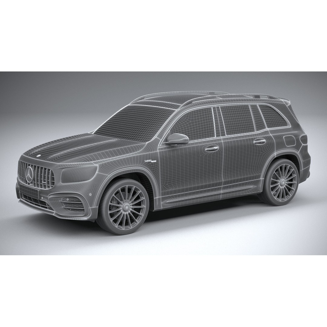 Mercedes-Benz GLB35 AMG 2024 3D Model – High Poly Car Asset, FBX, OBJ - View 28
