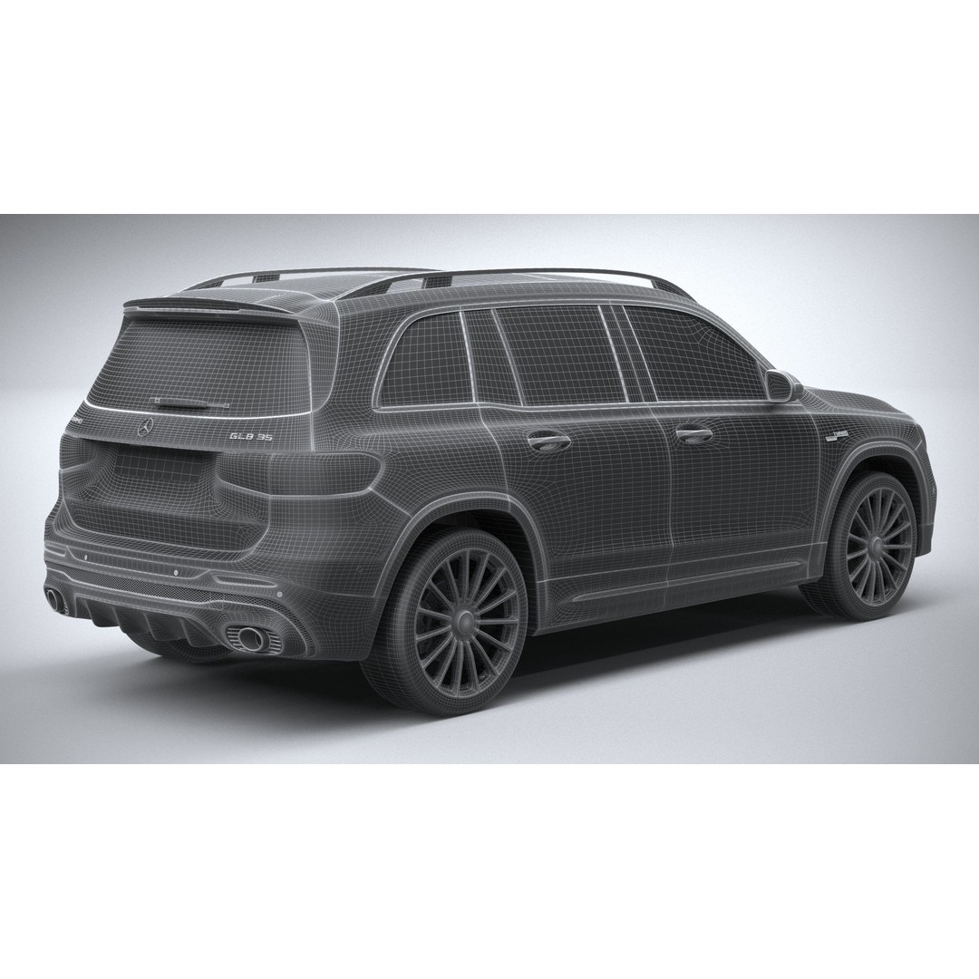 Mercedes-Benz GLB35 AMG 2024 3D Model – High Poly Car Asset, FBX, OBJ - View 29