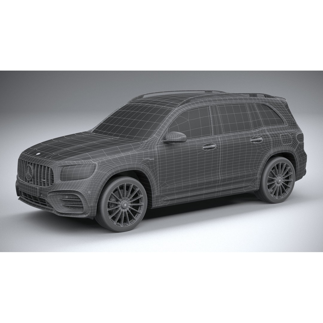 Mercedes-Benz GLB35 AMG 2024 3D Model – High Poly Car Asset, FBX, OBJ - View 30