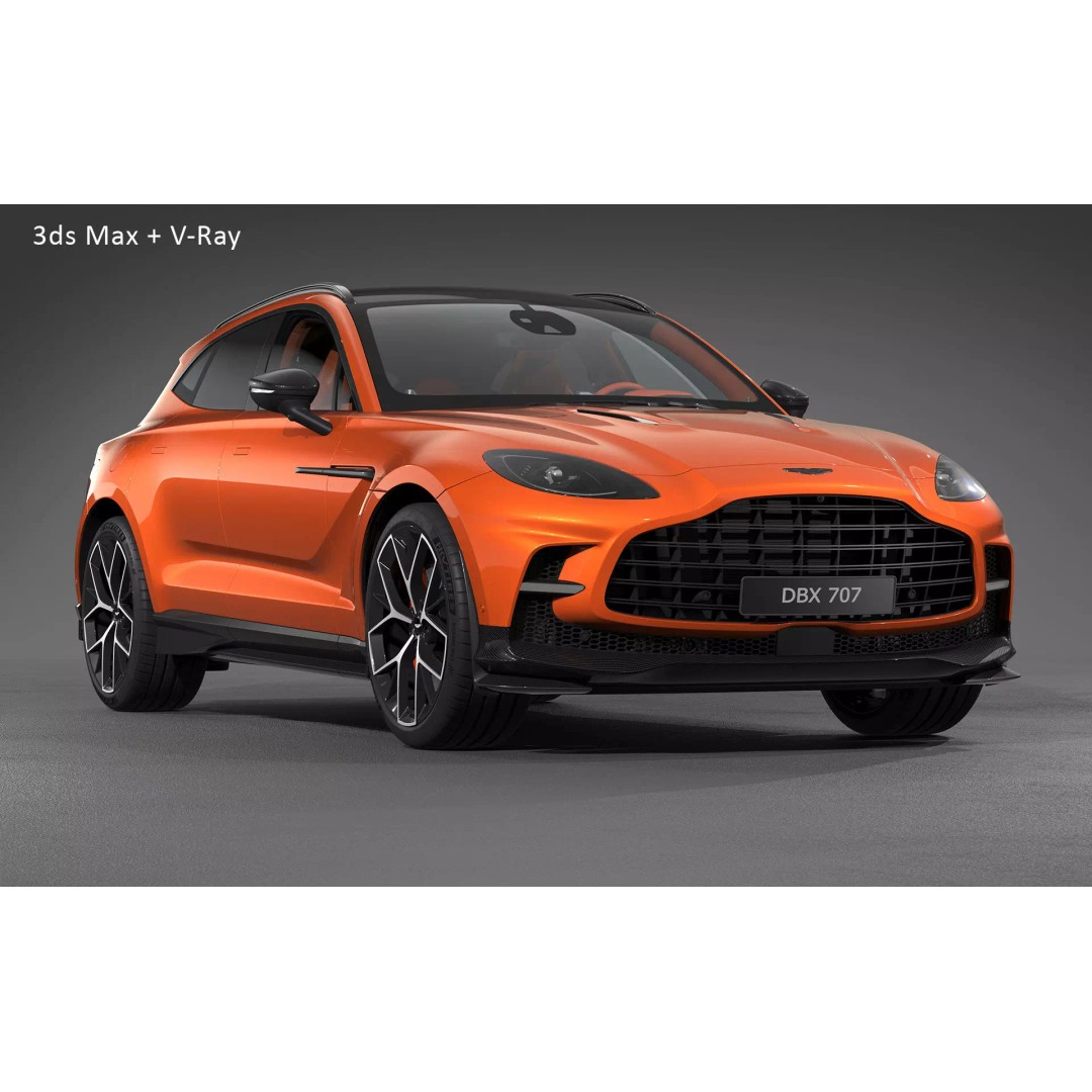 2026 Aston Martin DBX707 3D Model – High Poly PBR Car Asset, FBX, OBJ - View 30