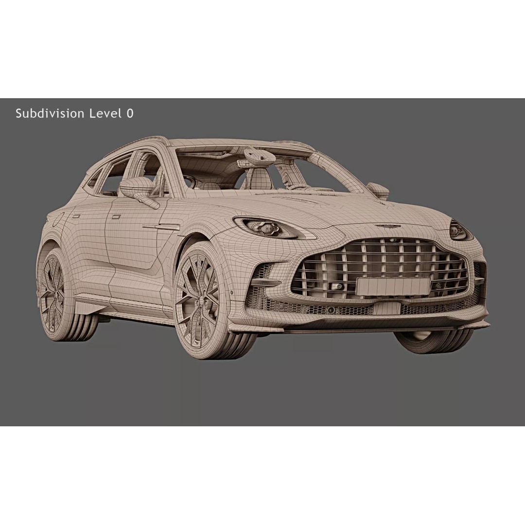 2026 Aston Martin DBX707 3D Model – High Poly PBR Car Asset, FBX, OBJ - View 33