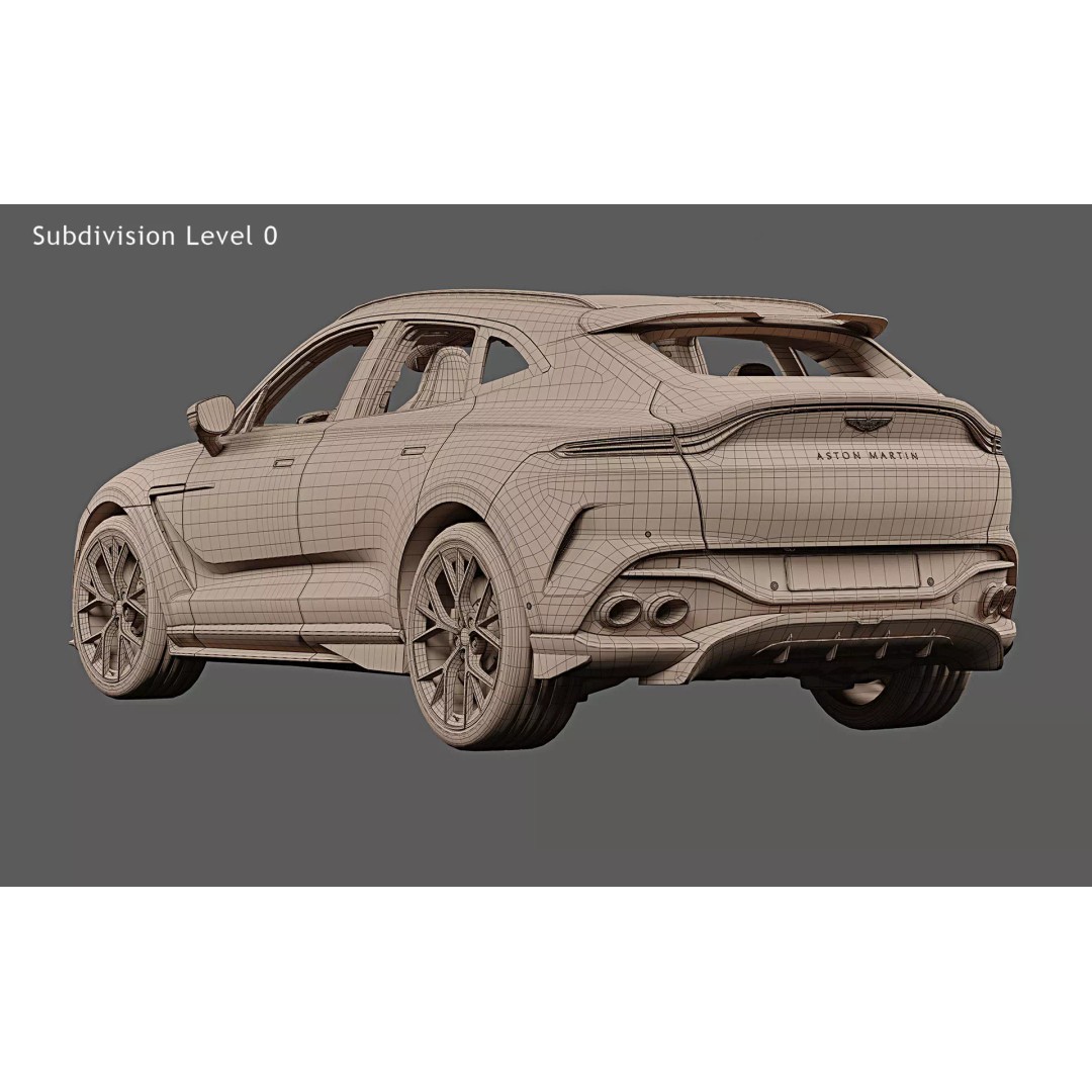 2026 Aston Martin DBX707 3D Model – High Poly PBR Car Asset, FBX, OBJ - View 34