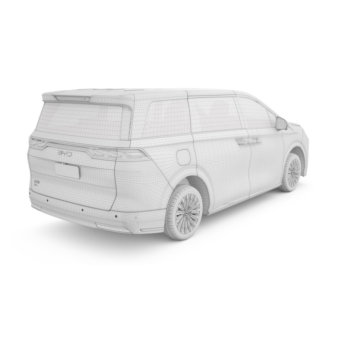 2025 BYD M9 3D Model – Luxury SUV, Game-Ready, FBX, Blender