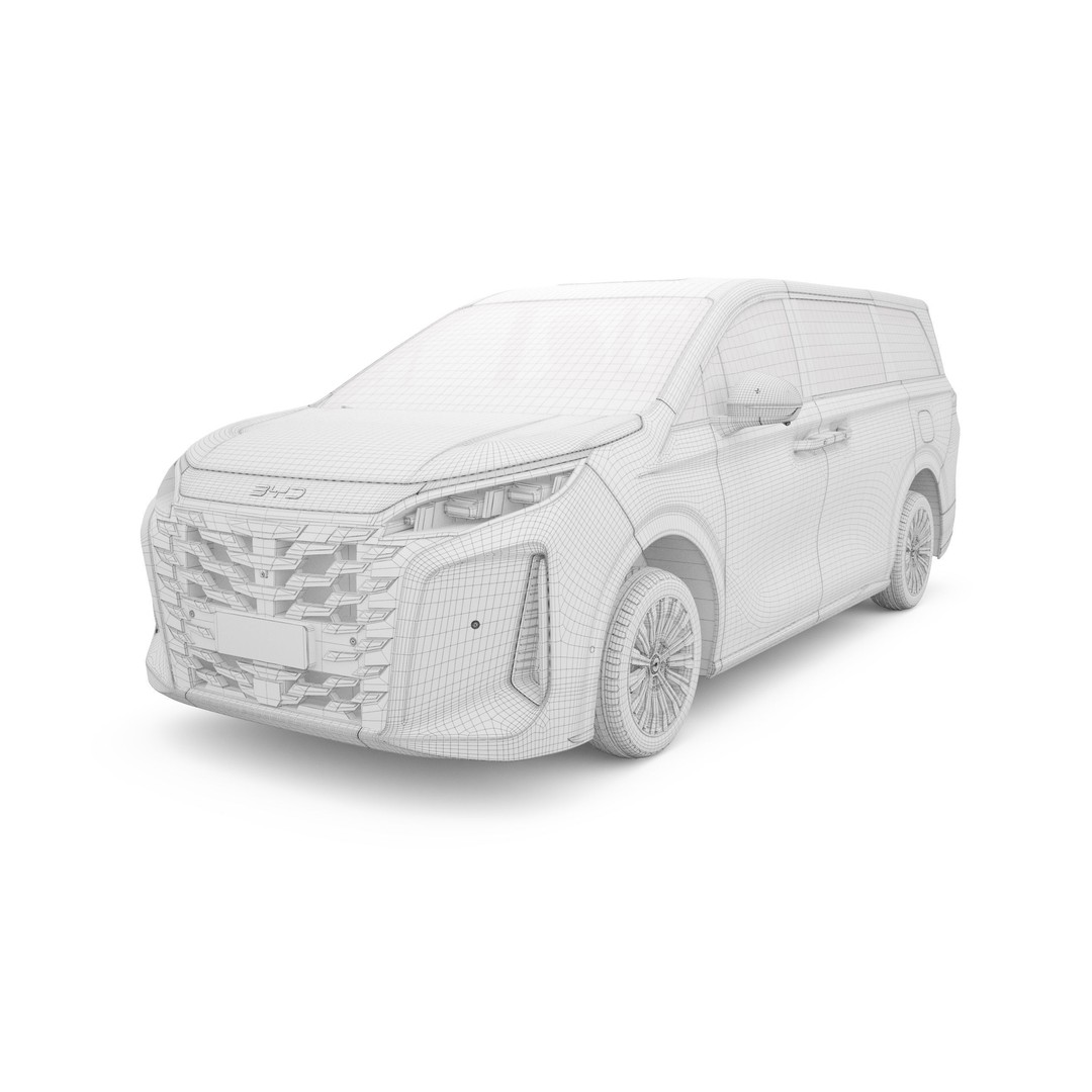 2025 BYD M9 3D Model – Luxury SUV, Game-Ready, FBX, Blender - View 10
