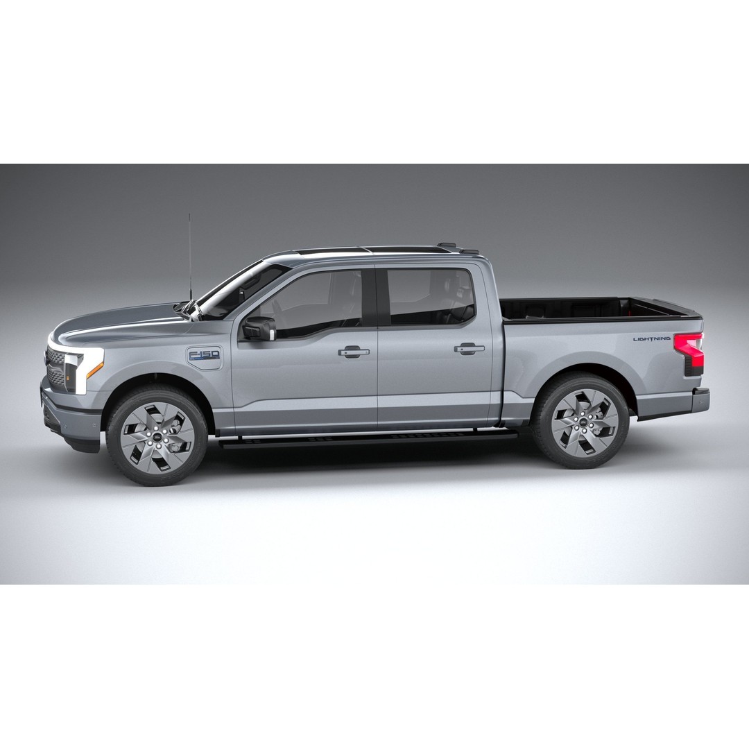 F-150 Lightning Flash 2024 3D Model – High Poly Truck Asset, FBX, OBJ - View 10