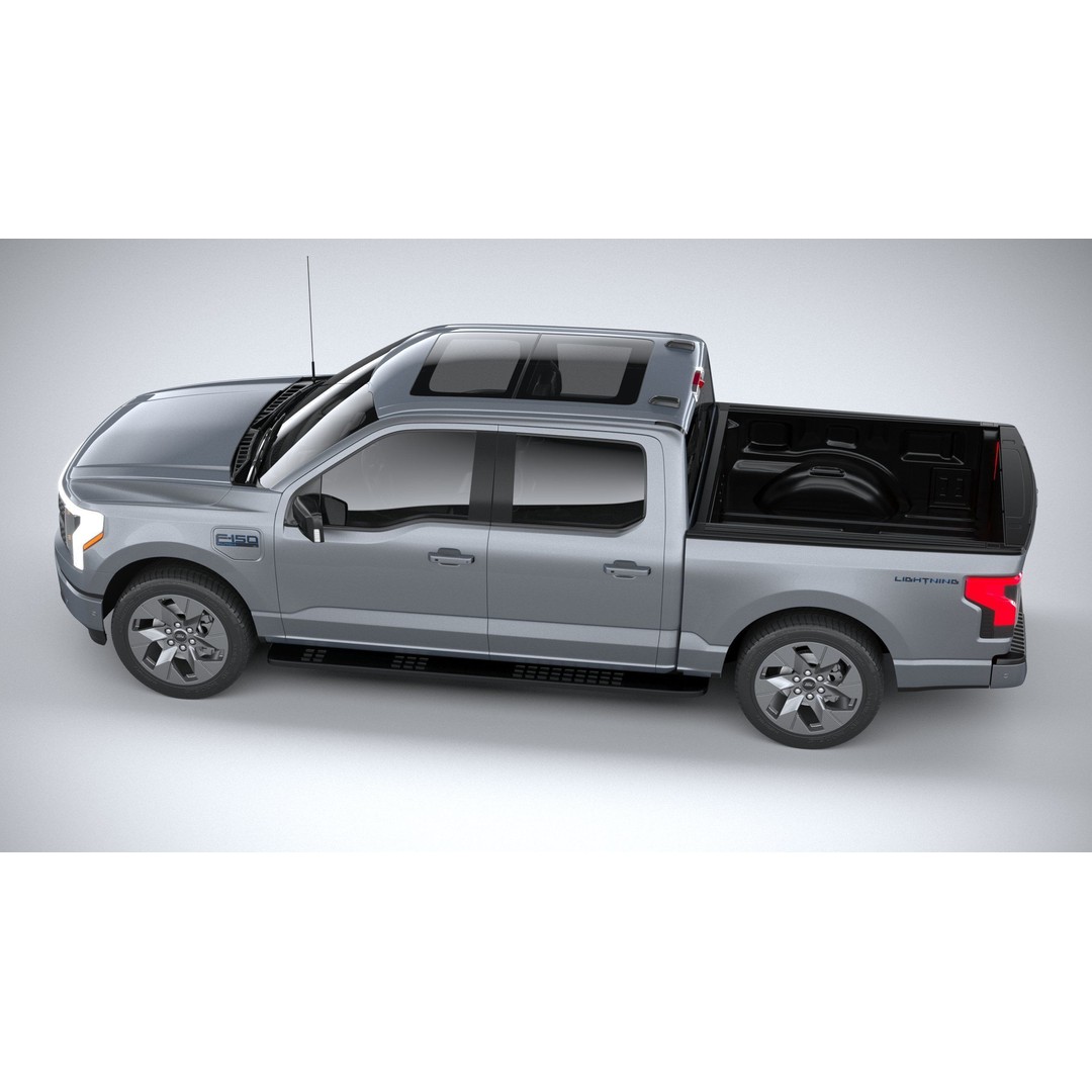F-150 Lightning Flash 2024 3D Model – High Poly Truck Asset, FBX, OBJ - View 11