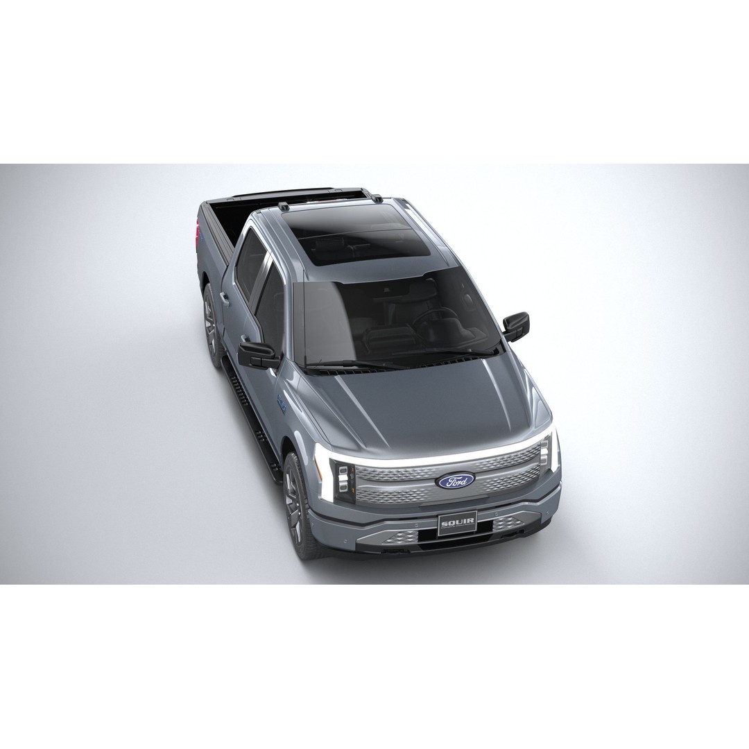 F-150 Lightning Flash 2024 3D Model – High Poly Truck Asset, FBX, OBJ - View 14