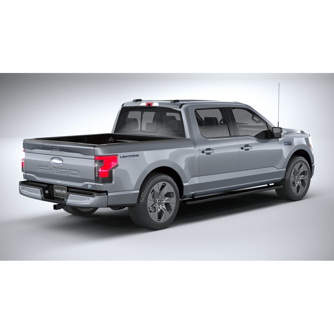 F-150 Lightning Flash 2024 3D Model – High Poly Truck Asset, FBX, OBJ - View 19
