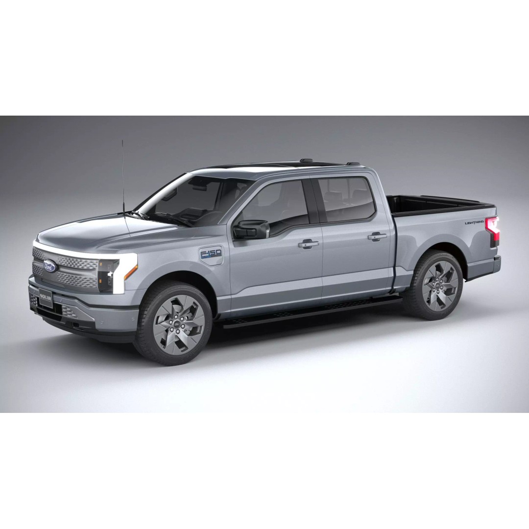 F-150 Lightning Flash 2024 3D Model – High Poly Truck Asset, FBX, OBJ - View 2