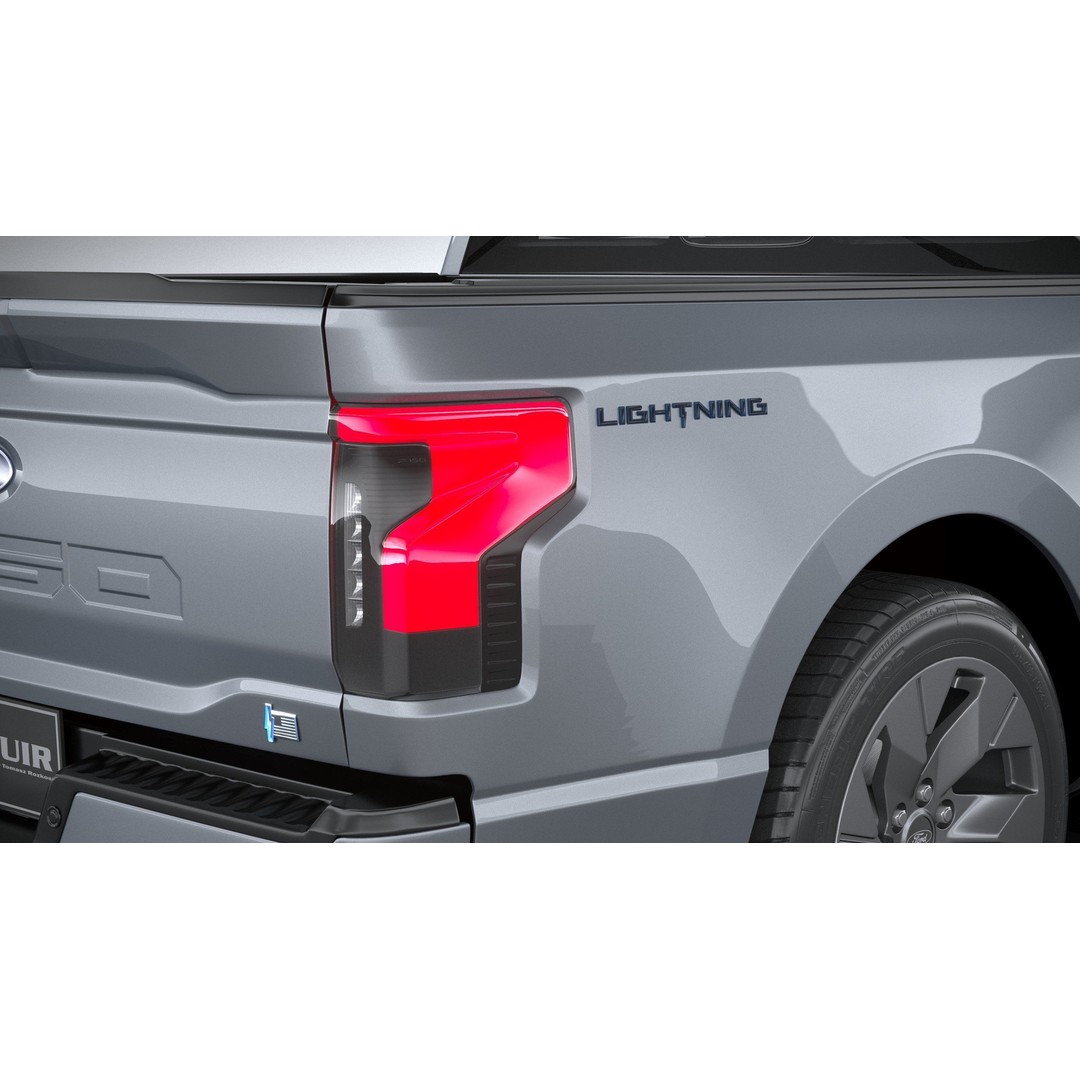 F-150 Lightning Flash 2024 3D Model – High Poly Truck Asset, FBX, OBJ - View 20