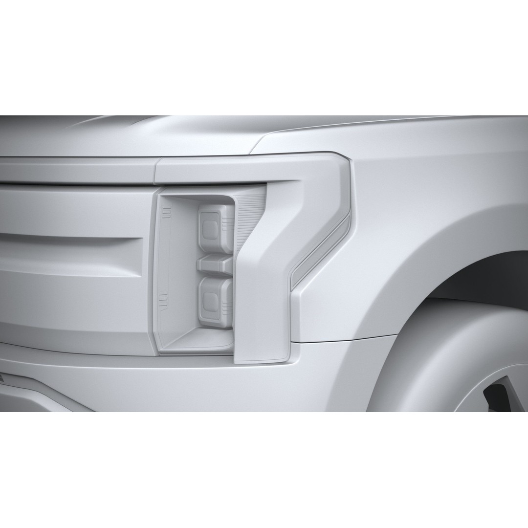 F-150 Lightning Flash 2024 3D Model – High Poly Truck Asset, FBX, OBJ - View 25