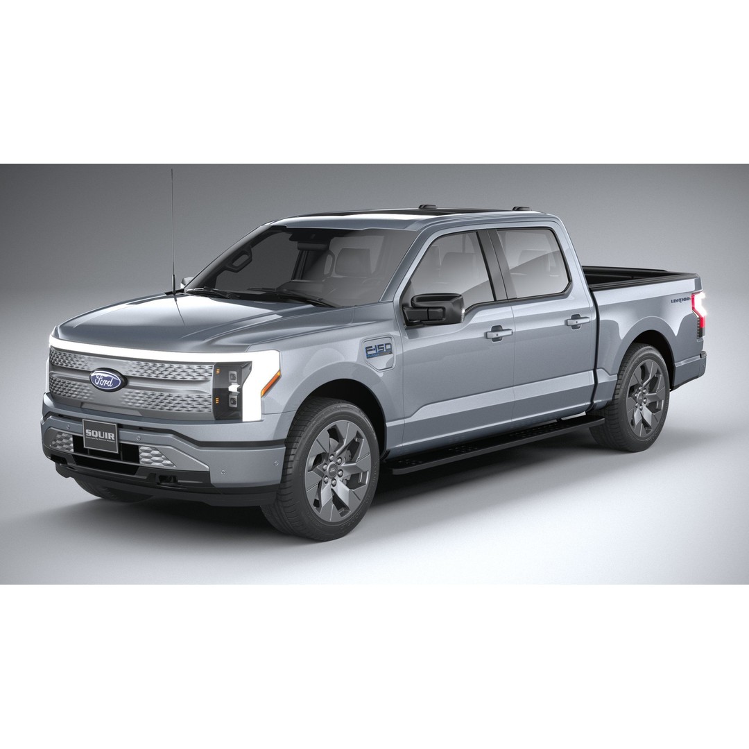 F-150 Lightning Flash 2024 3D Model – High Poly Truck Asset, FBX, OBJ - View 3