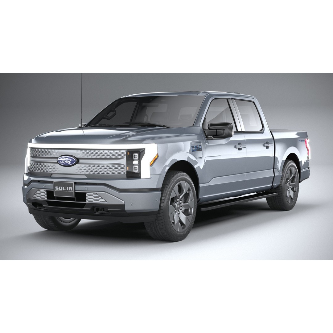 F-150 Lightning Flash 2024 3D Model – High Poly Truck Asset, FBX, OBJ - View 4