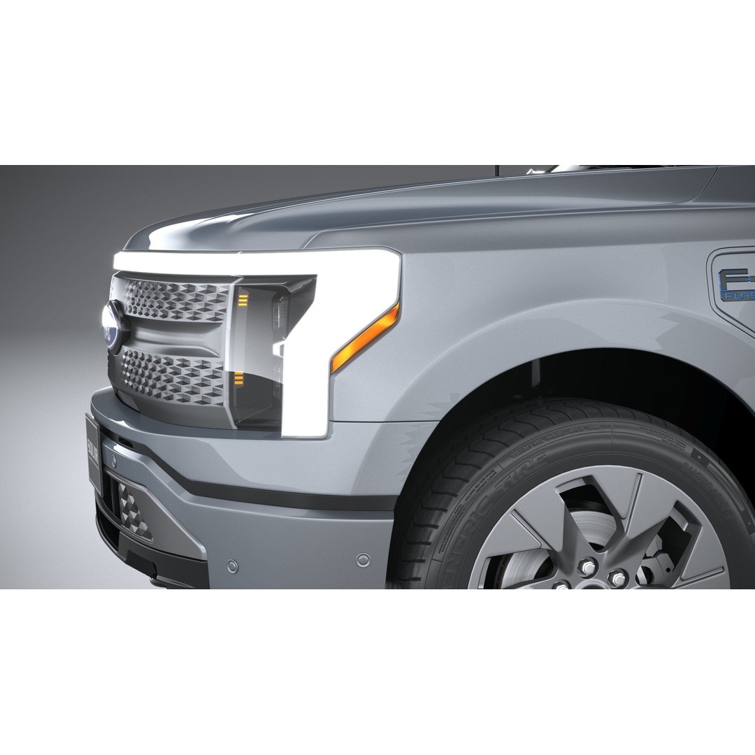 F-150 Lightning Flash 2024 3D Model – High Poly Truck Asset, FBX, OBJ - View 5