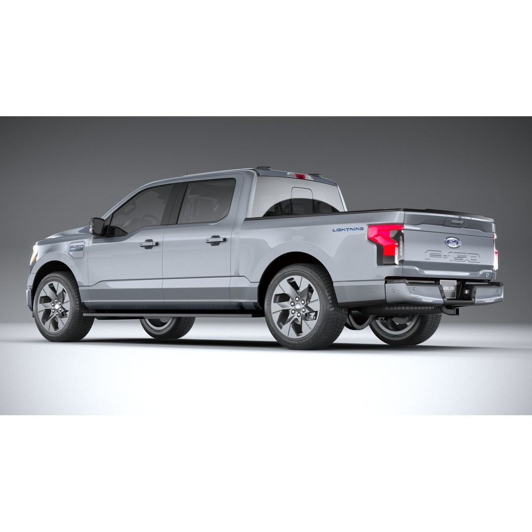 F-150 Lightning Flash 2024 3D Model – High Poly Truck Asset, FBX, OBJ - View 7