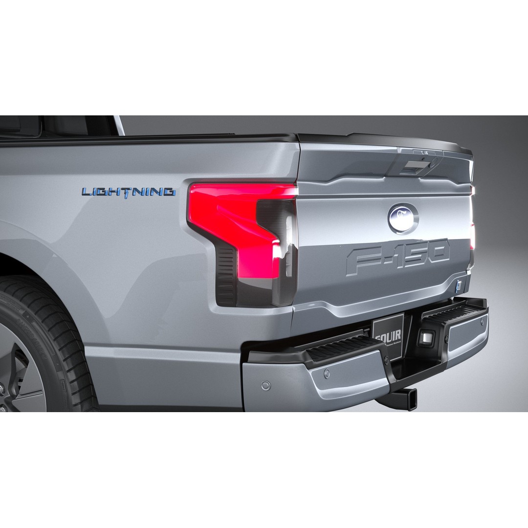 F-150 Lightning Flash 2024 3D Model – High Poly Truck Asset, FBX, OBJ - View 8