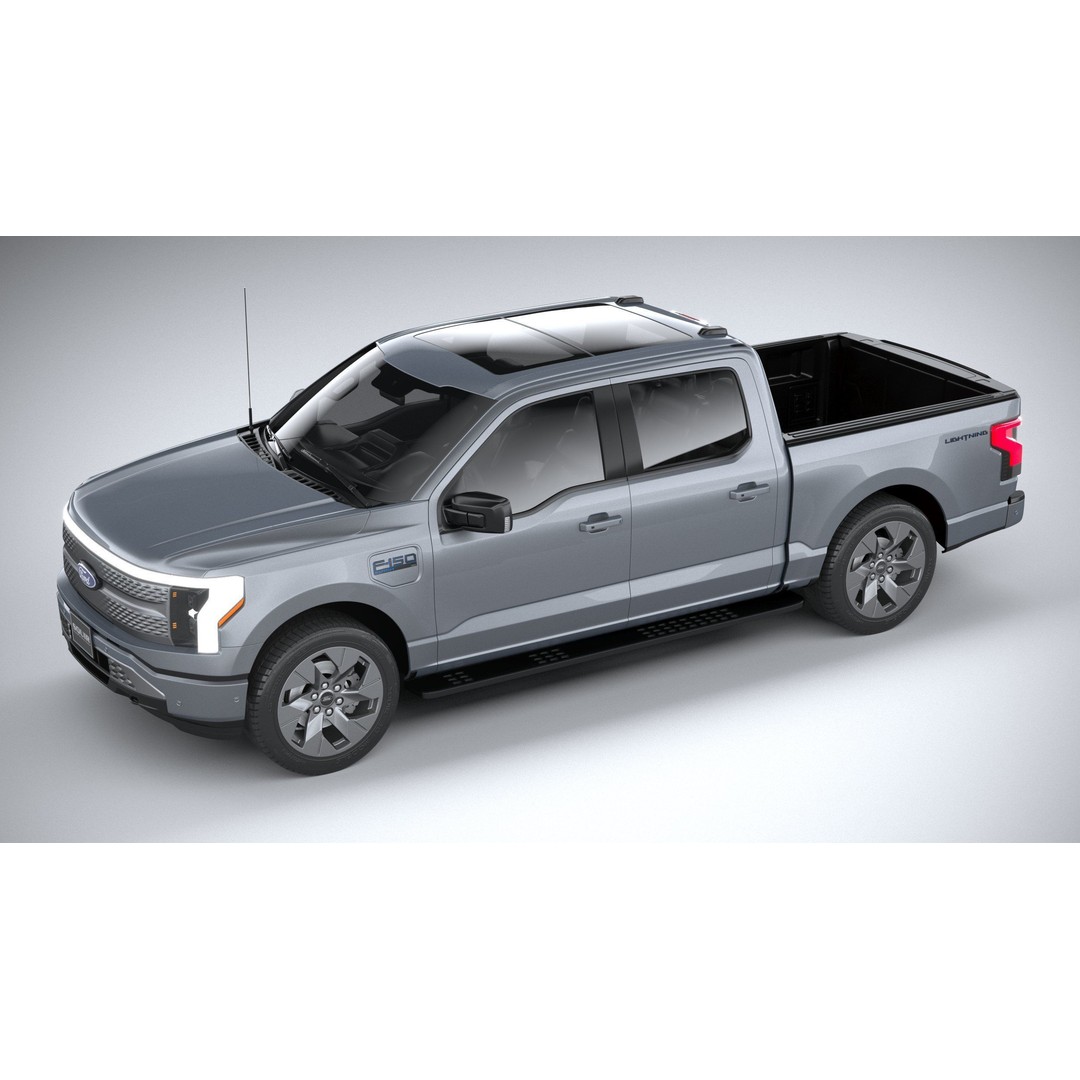 F-150 Lightning Flash 2024 3D Model – High Poly Truck Asset, FBX, OBJ - View 9