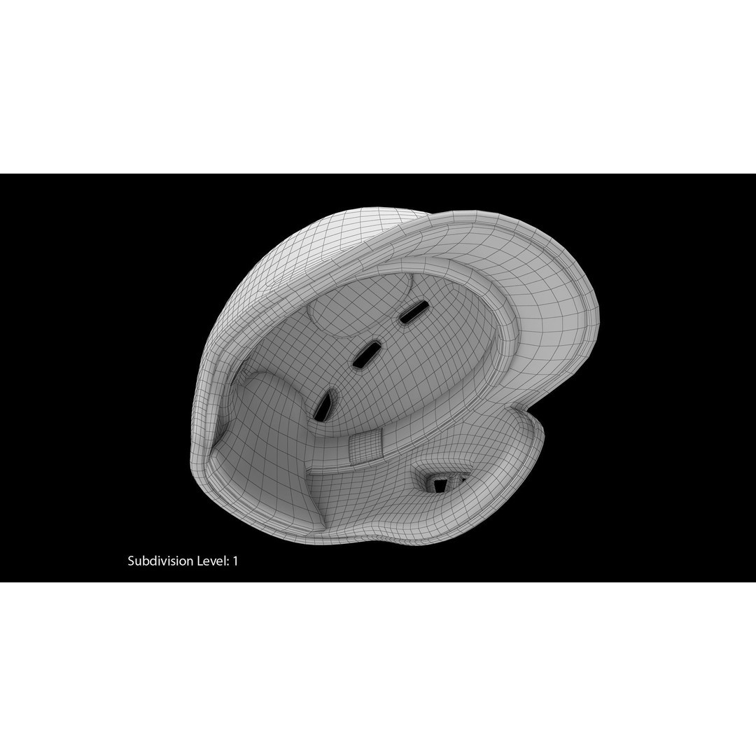 Baseball Helmet 3D Model – Low Poly Black Design for Games - View 16