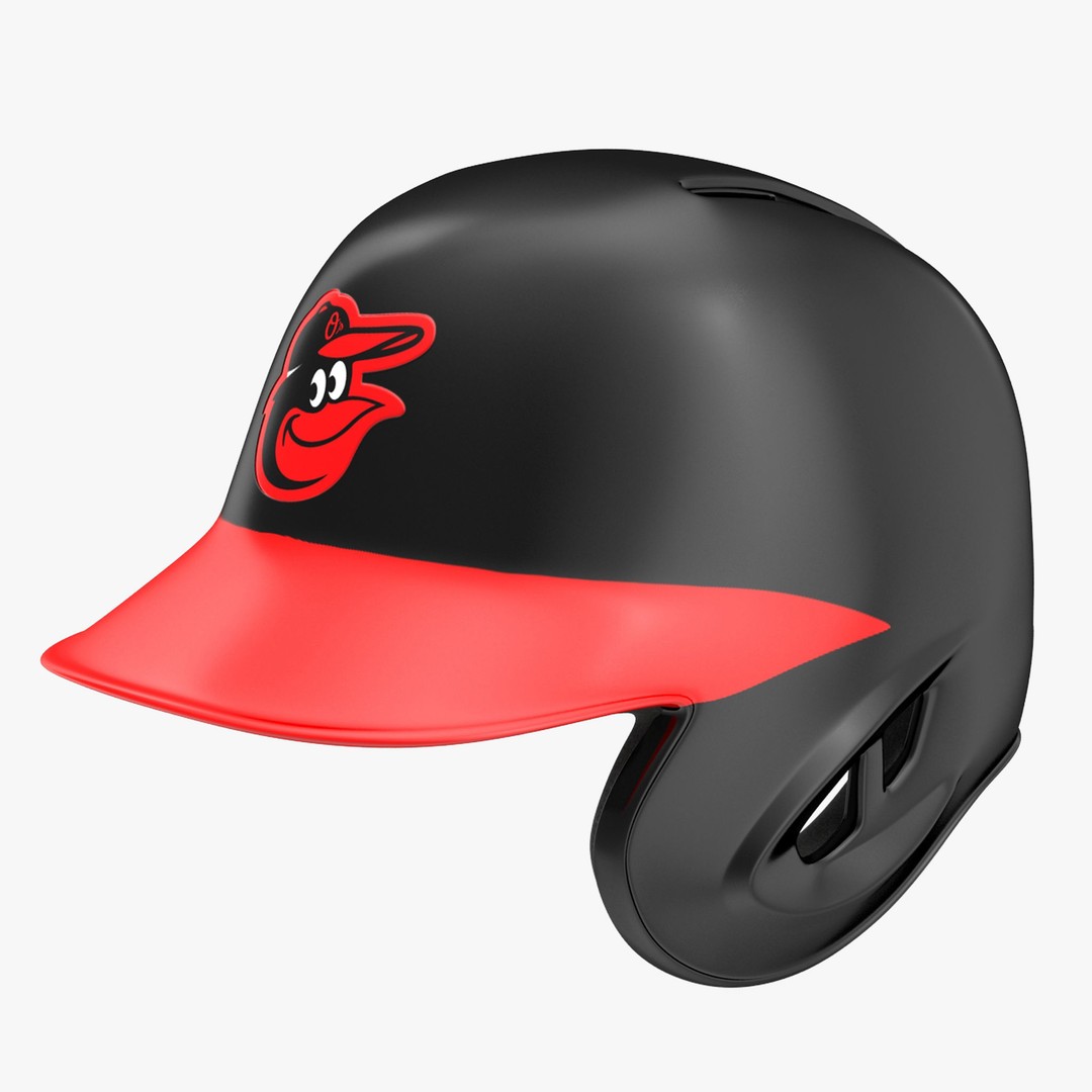 Baseball Helmet 3D Model – Low Poly Black Design for Games - View 20