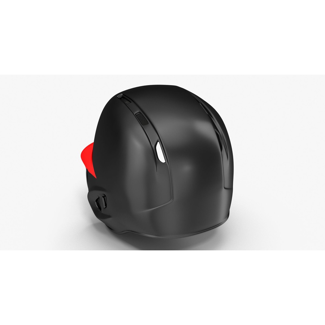 Baseball Helmet 3D Model – Low Poly Black Design for Games - View 5