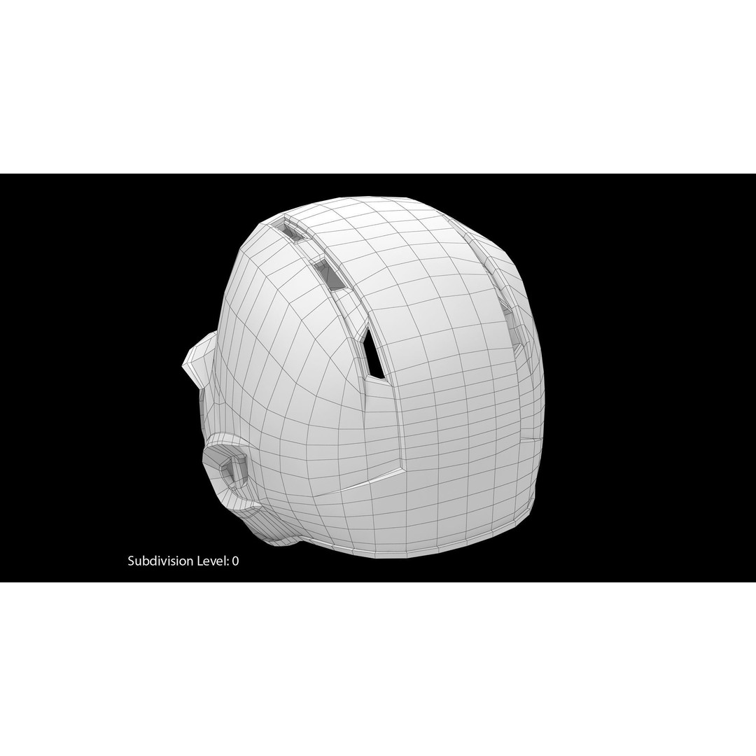 Baseball Helmet 3D Model – Low Poly Black Design for Games - View 6