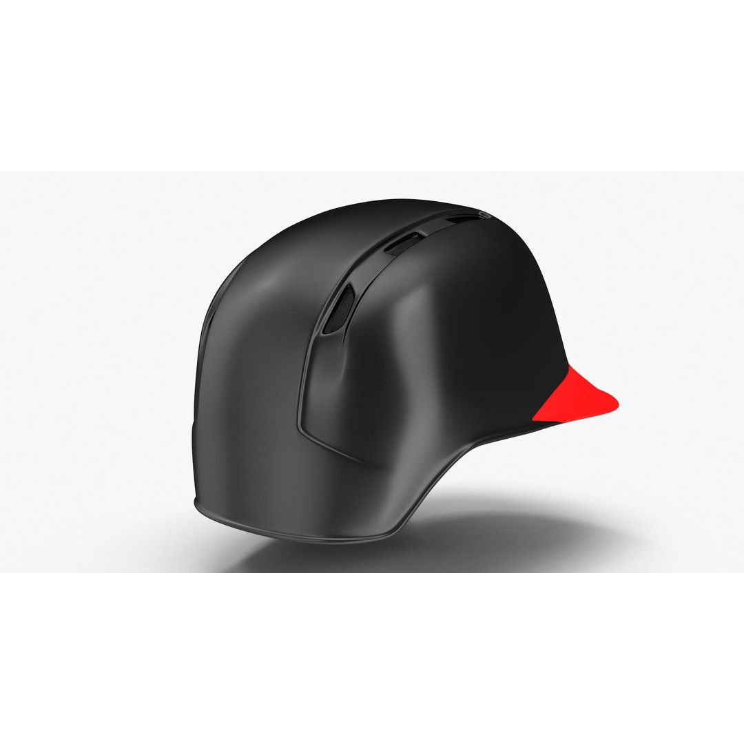Baseball Helmet 3D Model – Low Poly Black Design for Games - View 8