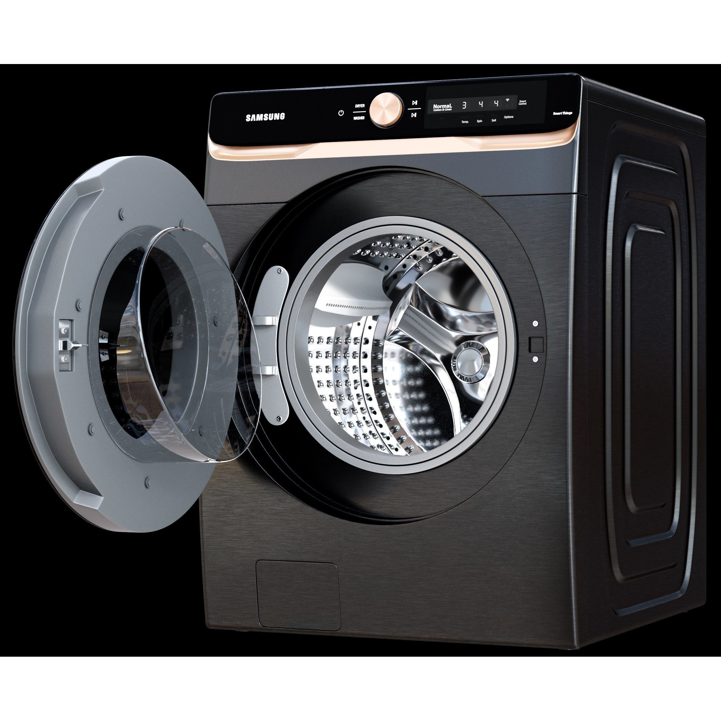 Samsung Washing Machine & Dryer - Game-Ready 3D Model - View 14