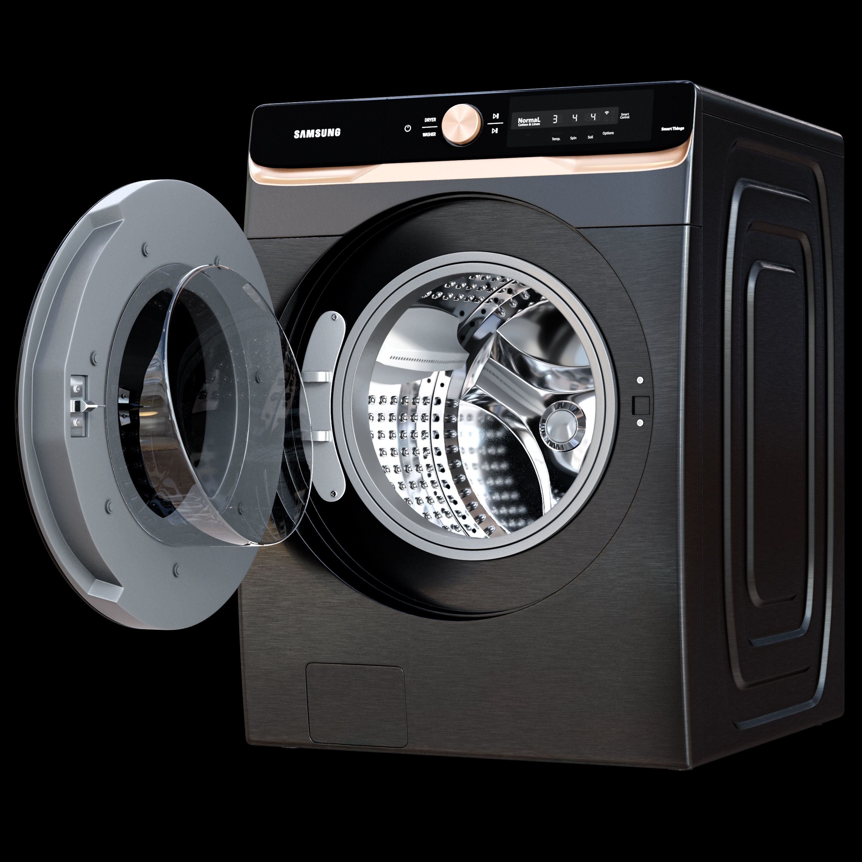 Samsung Washing Machine & Dryer - Game-Ready 3D Model - View 9