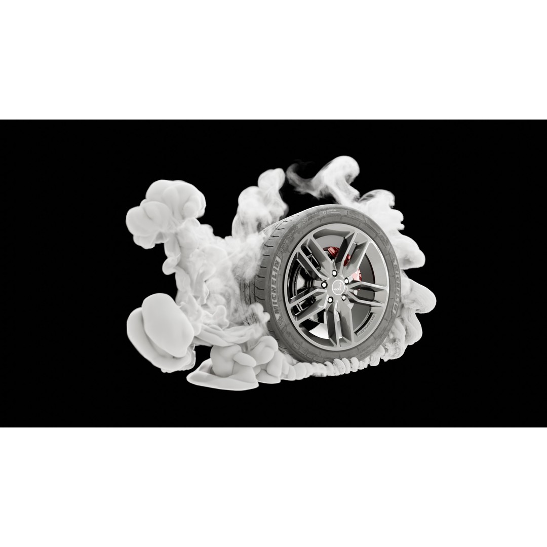 Car Tire Burnout Smoke VDB 3D Model Pack – Static Pyro Simulations for Blender - View 3