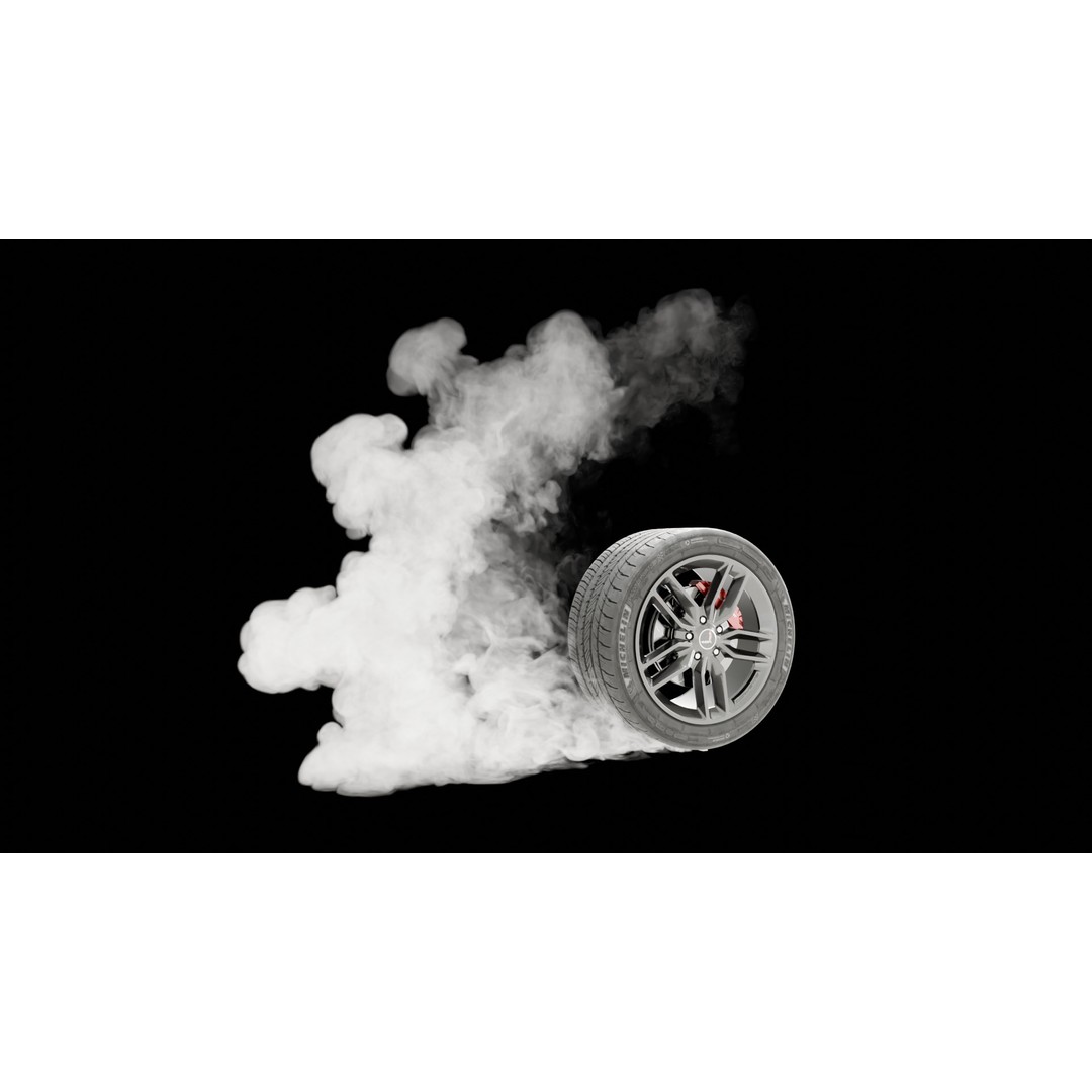 Car Tire Burnout Smoke VDB 3D Model Pack – Static Pyro Simulations for Blender - View 6