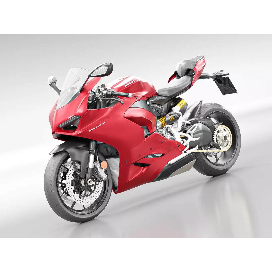 DUCATI PANIGALE V2 2021 3D Model – Low Poly Game Asset, FBX, OBJ - View 2
