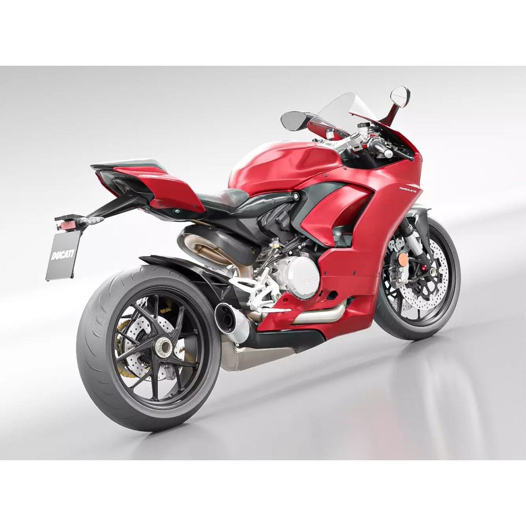 DUCATI PANIGALE V2 2021 3D Model – Low Poly Game Asset, FBX, OBJ - View 3
