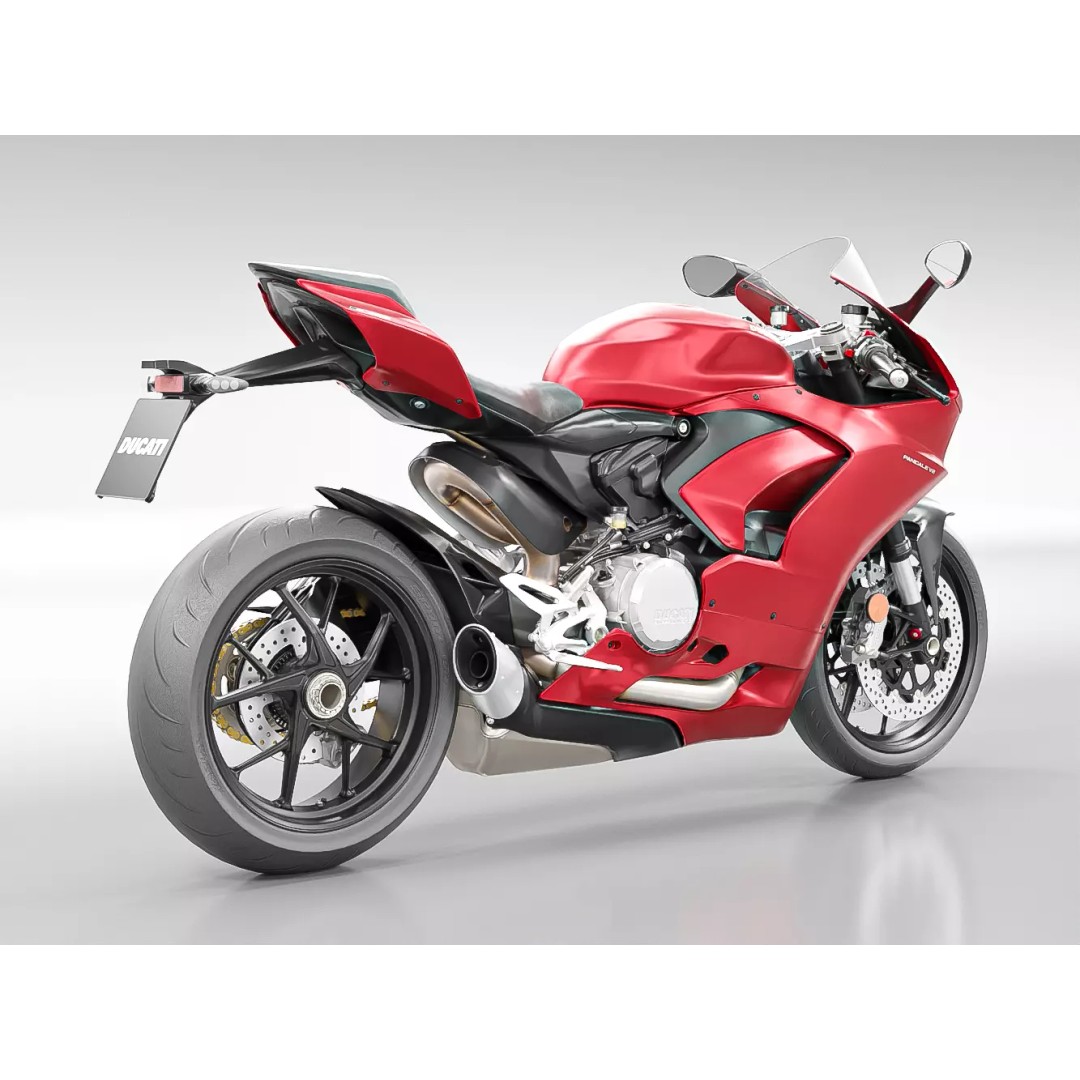 DUCATI PANIGALE V2 2021 3D Model – Low Poly Game Asset, FBX, OBJ - View 5