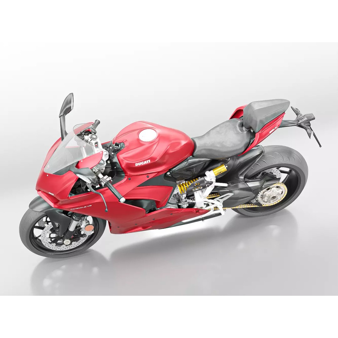 DUCATI PANIGALE V2 2021 3D Model – Low Poly Game Asset, FBX, OBJ - View 6
