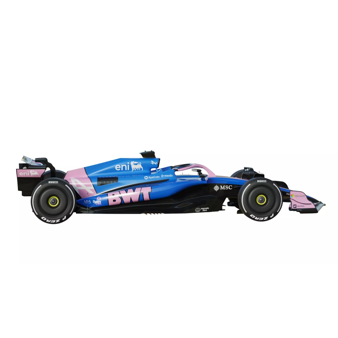 F1 Alpine A525 3D Model – PBR Racing Car Asset, FBX, OBJ, Blender - View 13