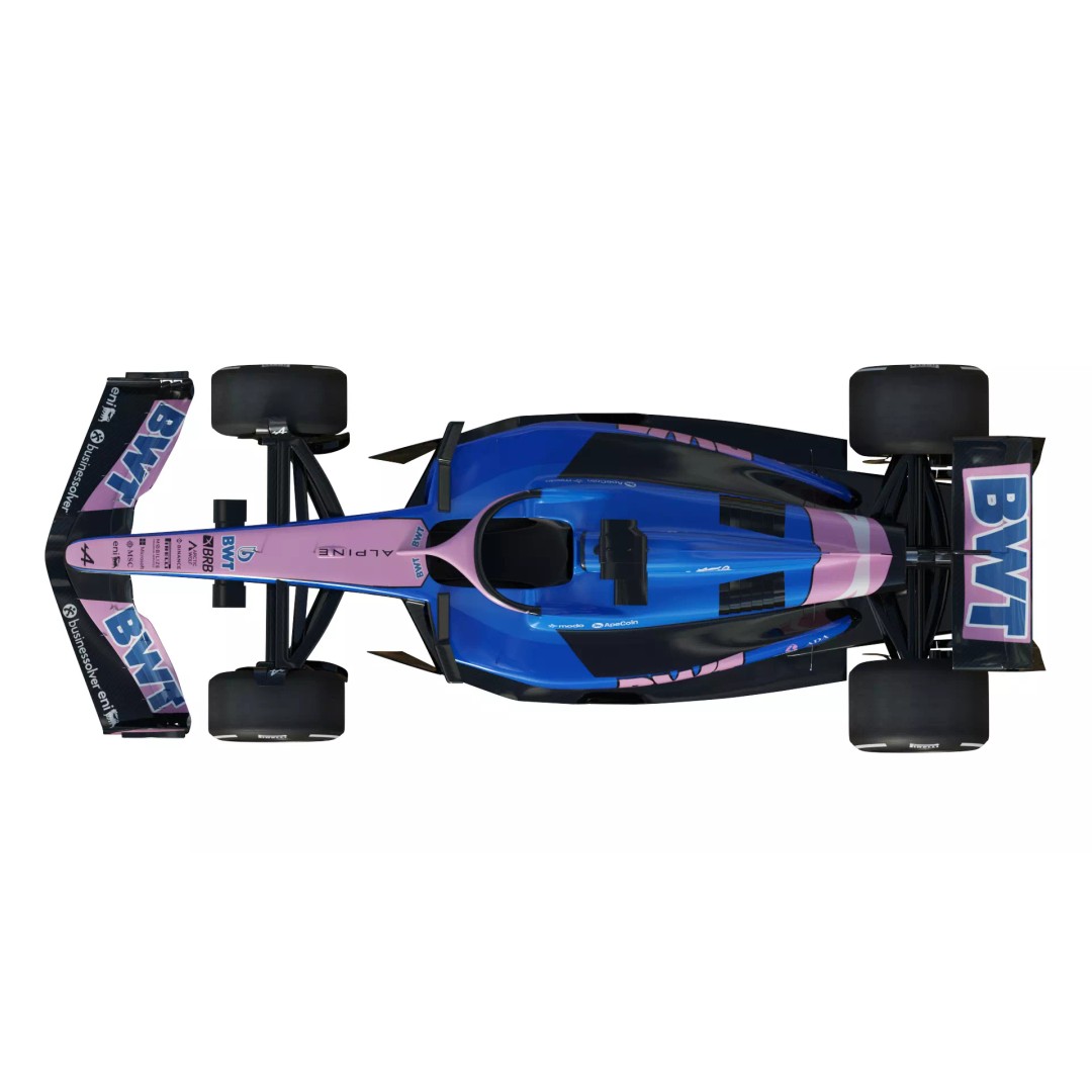 F1 Alpine A525 3D Model – PBR Racing Car Asset, FBX, OBJ, Blender - View 15