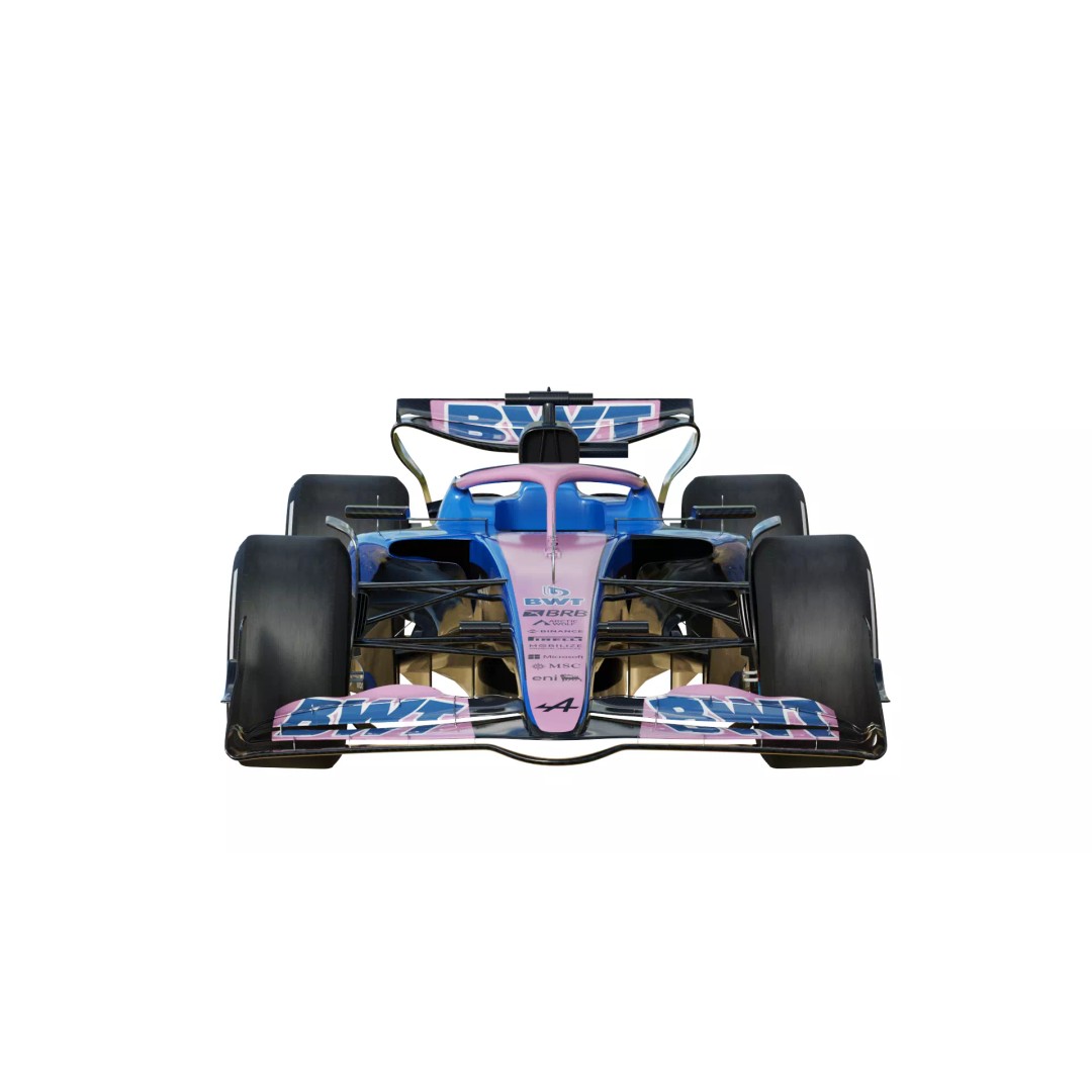 F1 Alpine A525 3D Model – PBR Racing Car Asset, FBX, OBJ, Blender - View 4