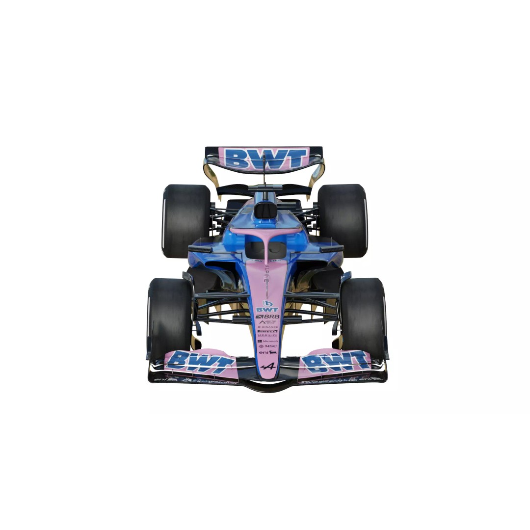F1 Alpine A525 3D Model – PBR Racing Car Asset, FBX, OBJ, Blender - View 5