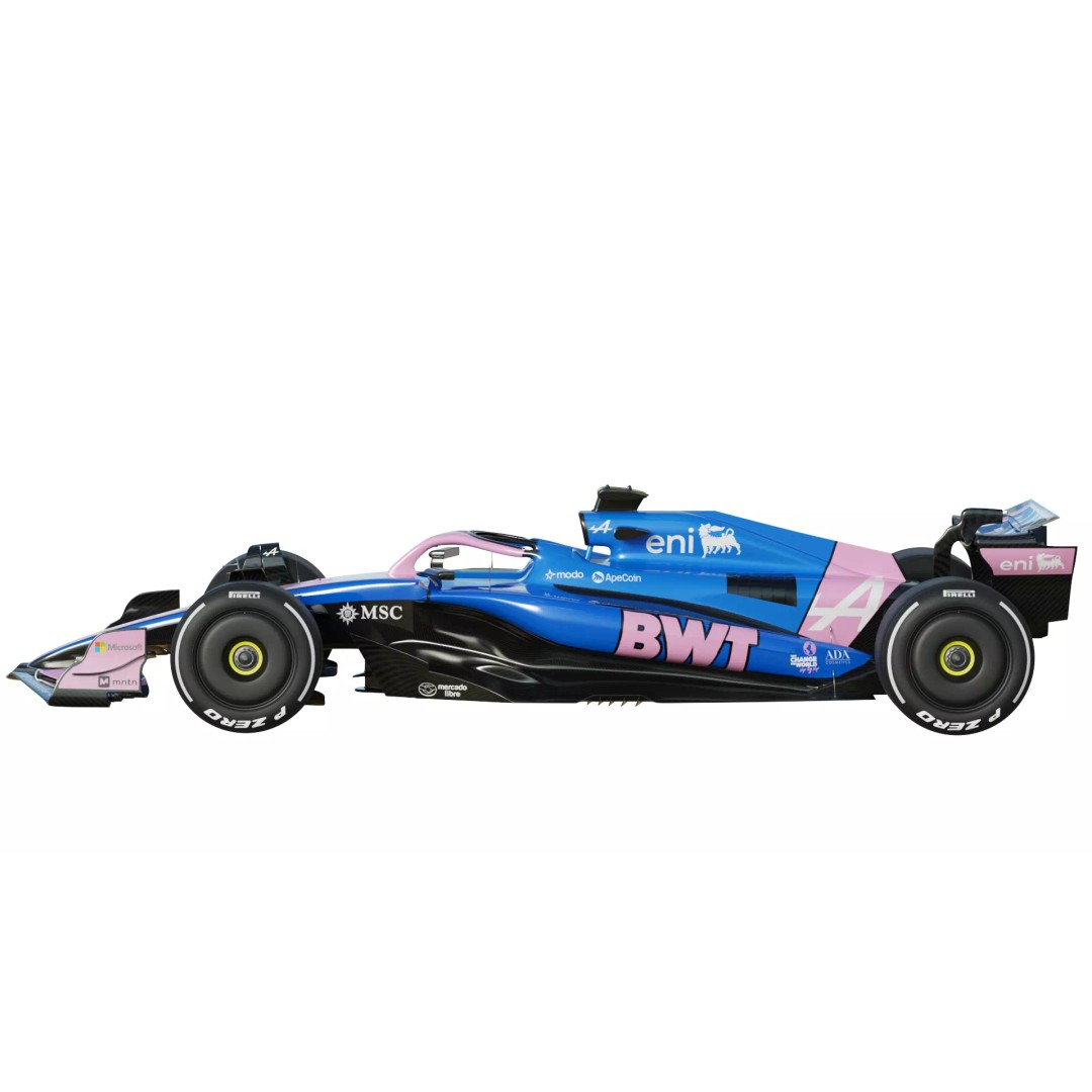 F1 Alpine A525 3D Model – PBR Racing Car Asset, FBX, OBJ, Blender - View 7