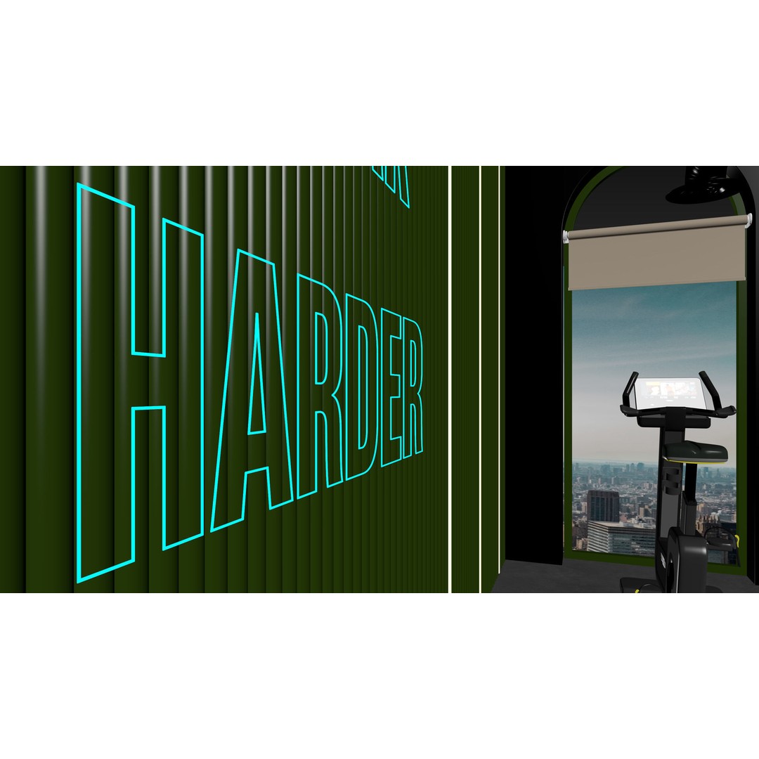 Gym Room 3D Model – Highly Detailed Interior Scene, FBX & OBJ
