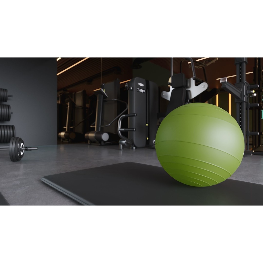 Gym Room 3D Model – Highly Detailed Interior Scene, FBX & OBJ - View 7