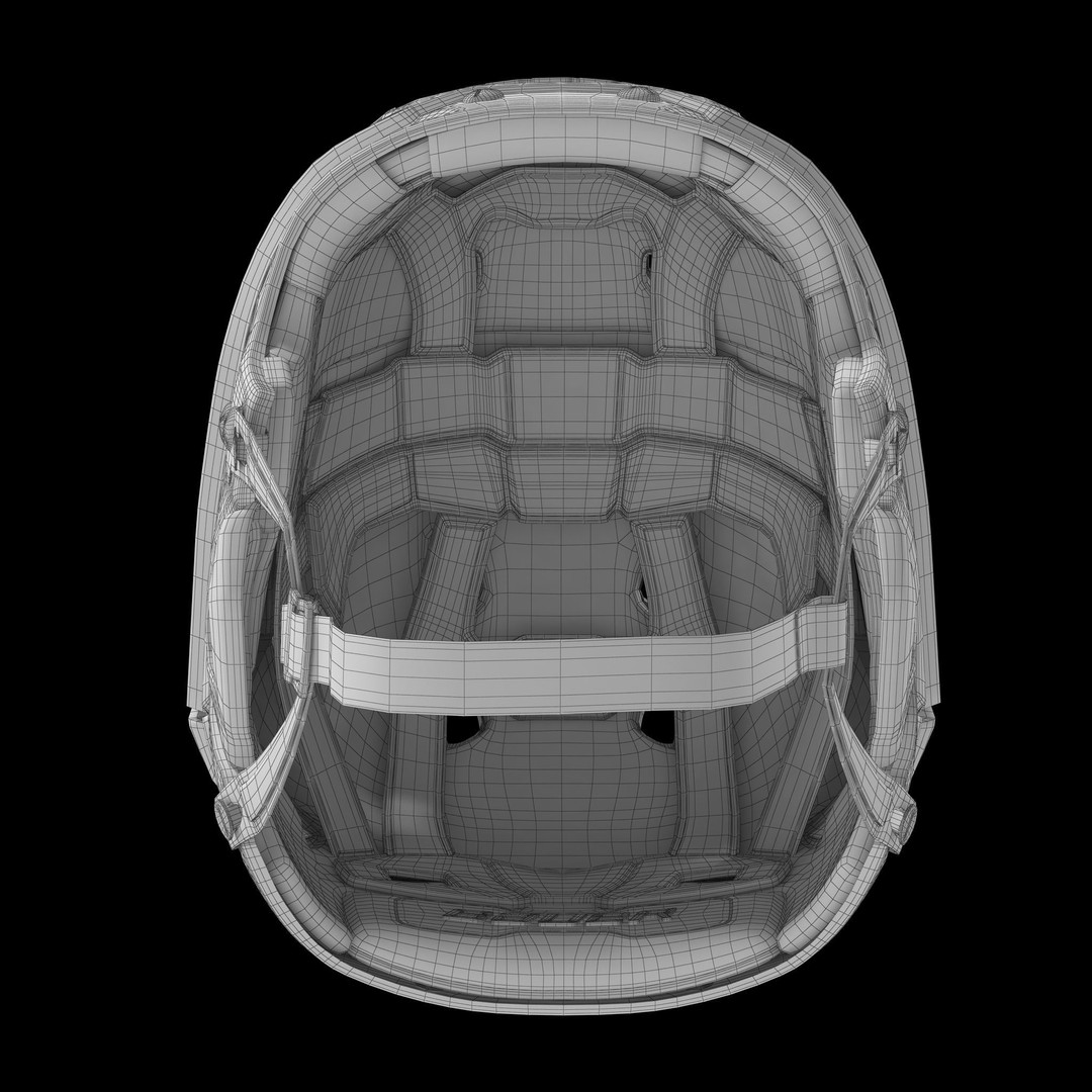 Hockey Helmet 3D Model – Bauer Re-Akt 100 White, PBR Textured