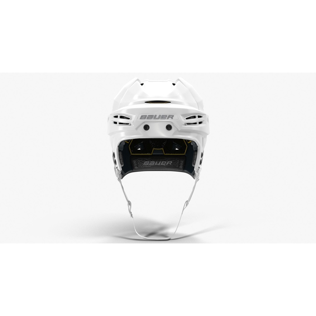 Hockey Helmet 3D Model – Bauer Re-Akt 100 White, PBR Textured - View 17