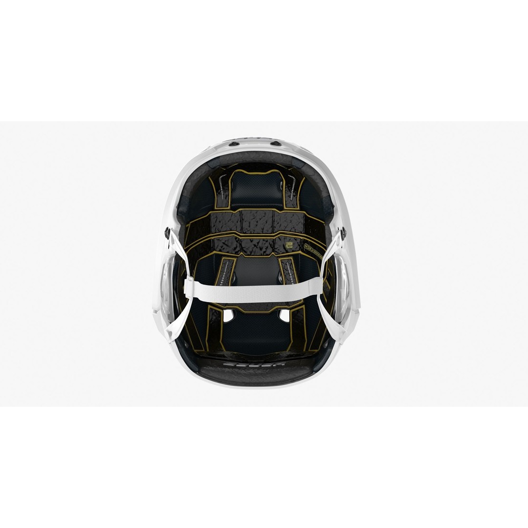 Hockey Helmet 3D Model – Bauer Re-Akt 100 White, PBR Textured - View 18