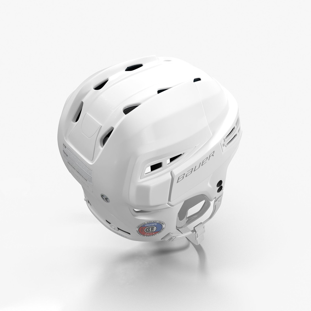 Hockey Helmet 3D Model – Bauer Re-Akt 100 White, PBR Textured - View 21