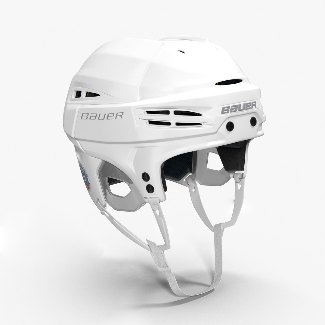 Hockey Helmet 3D Model – Bauer Re-Akt 100 White, PBR Textured - View 23
