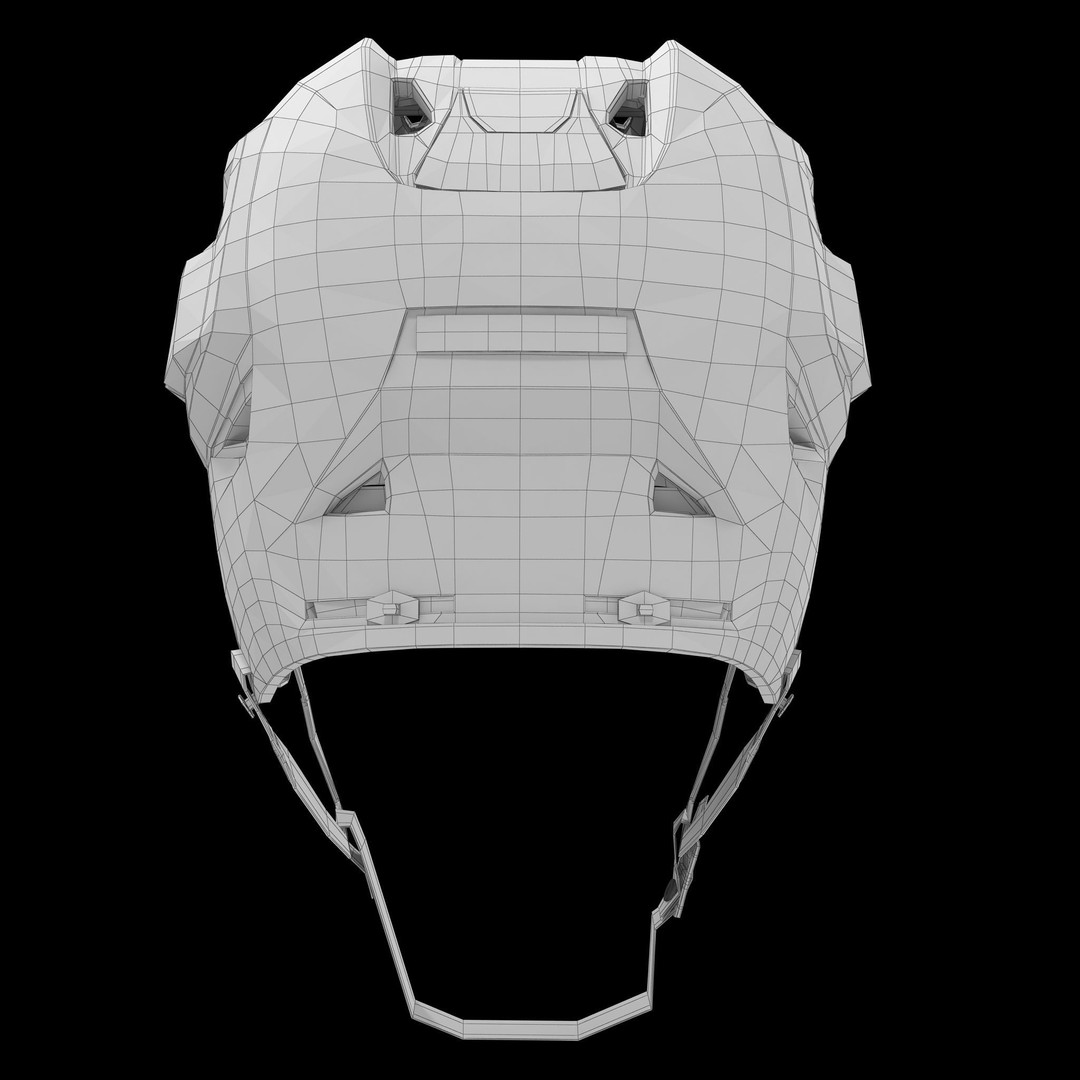 Hockey Helmet 3D Model – Bauer Re-Akt 100 White, PBR Textured - View 29