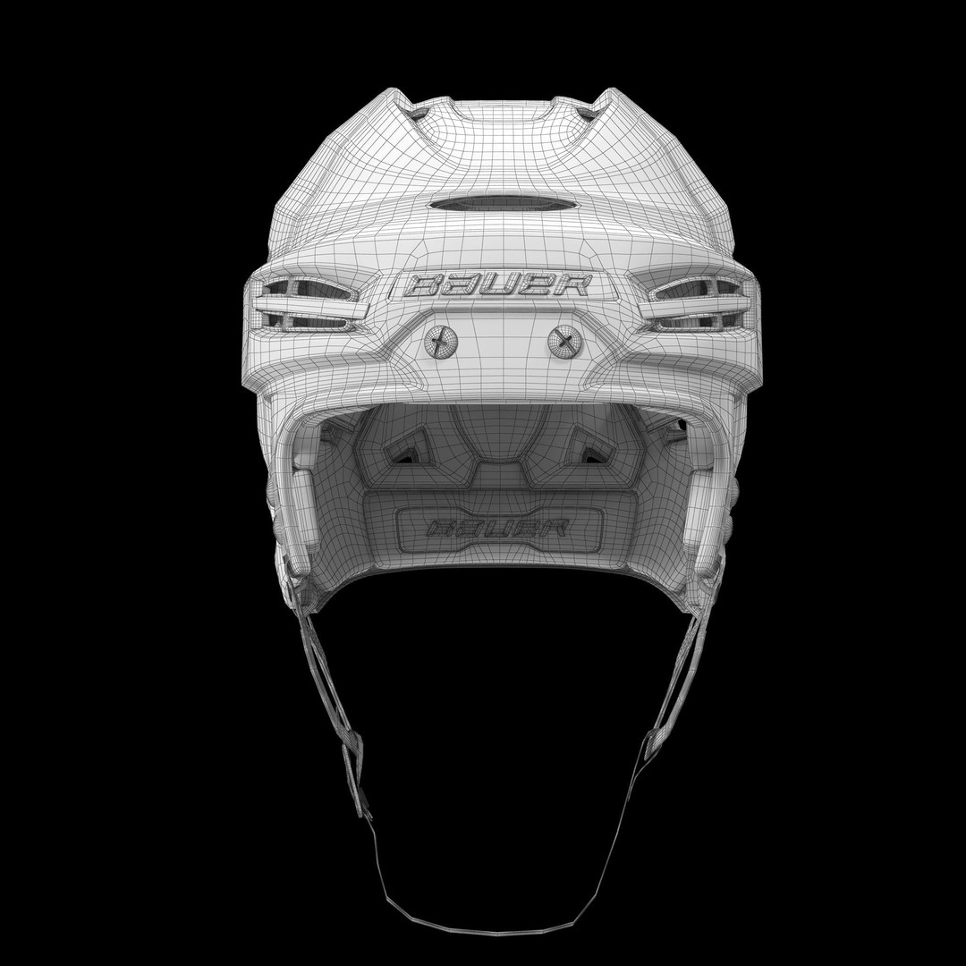 Hockey Helmet 3D Model – Bauer Re-Akt 100 White, PBR Textured - View 38