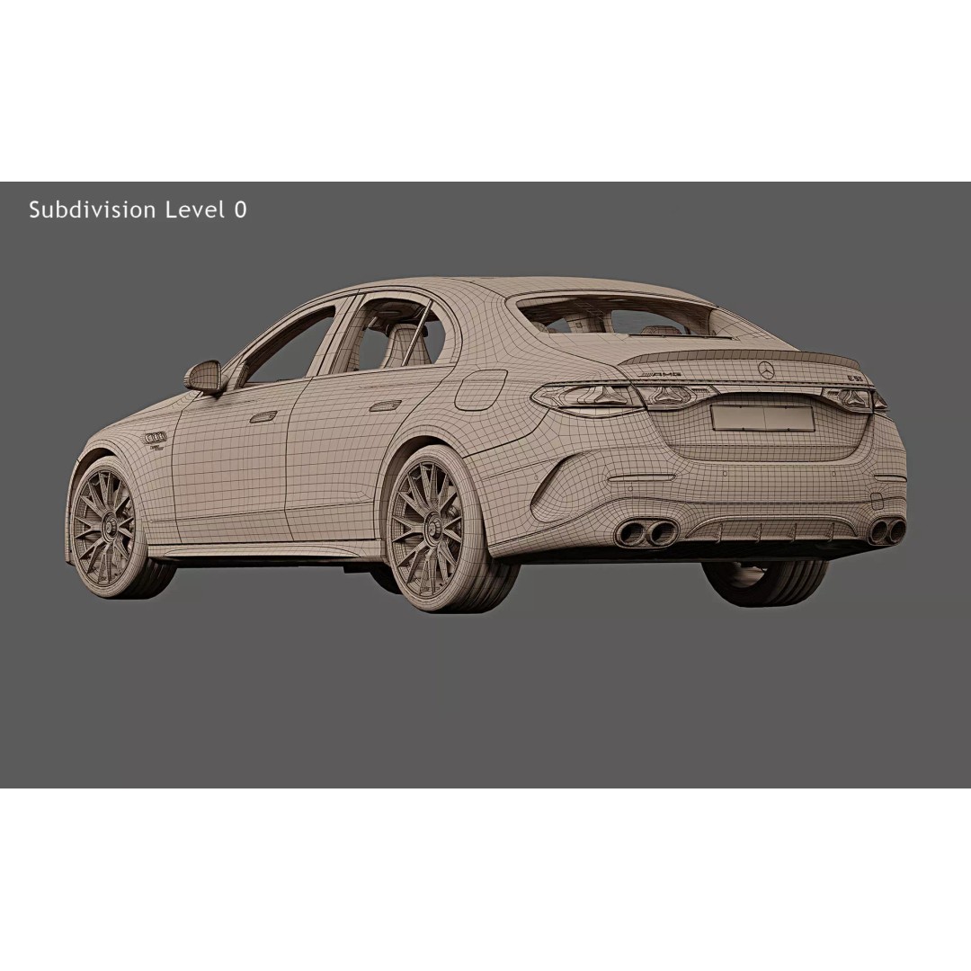 2025 Mercedes-Benz E53 AMG Hybrid 3D Model – High Poly Game Asset, FBX - View 32